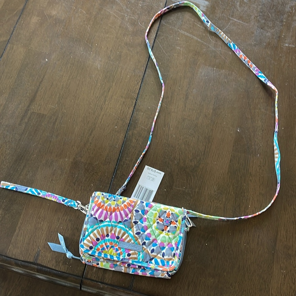 NWT! Vera Bradley Sunny Medallion RFID 3-n1 Crossbody - Picture 3 of 8